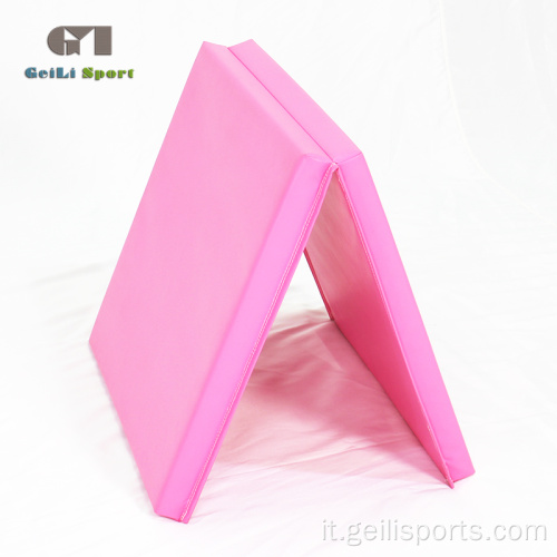 Tappetino da palestra spesso in PVC rosa morbido da gioco